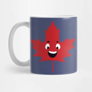 Cool Canada Day Maple Leaf Happy Face Mug